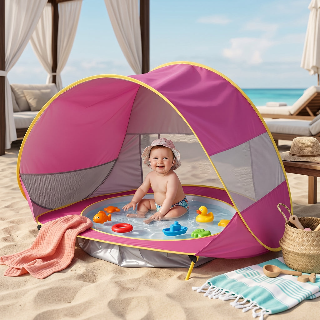 Pop-Up Baby Beach Tent with UV Sun Protection