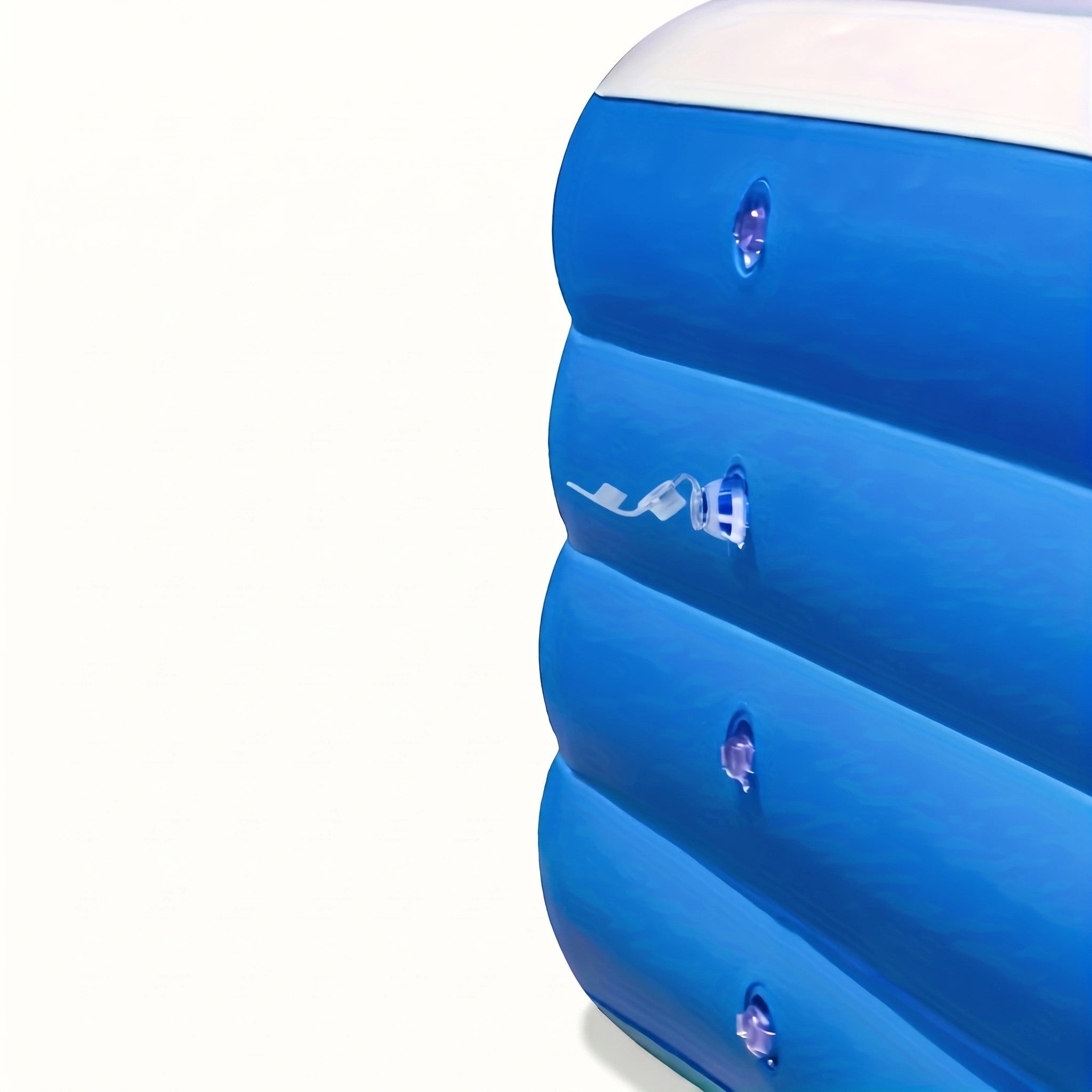 Inflatable Rectangular Family Swimming Pool with 3-Ring Design