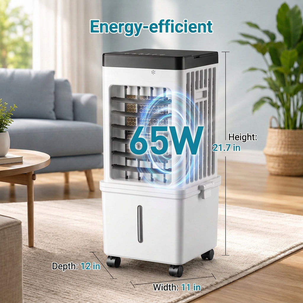 Portable Evaporative Air Cooler with Water Tank