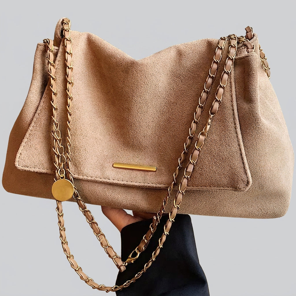 Bag – Suede Effect Chain Shoulder Style