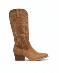 Bottes western brodées montantes jusqu’au genou pour femme