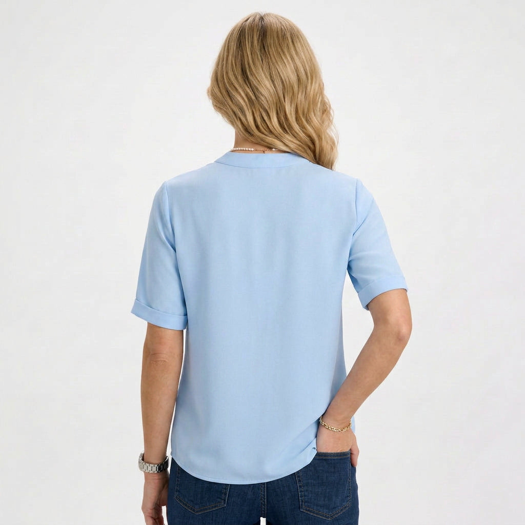 Blouse – Short Sleeve V-Neck Everyday Style