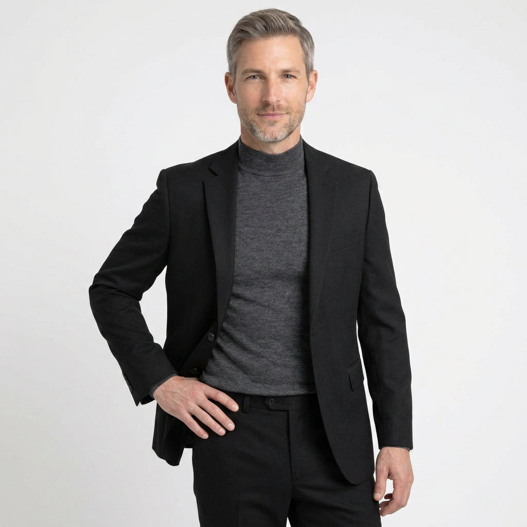 Men’s Short Sleeve Mock Neck Sweater