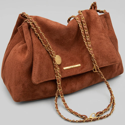 Bag – Suede Effect Chain Shoulder Style
