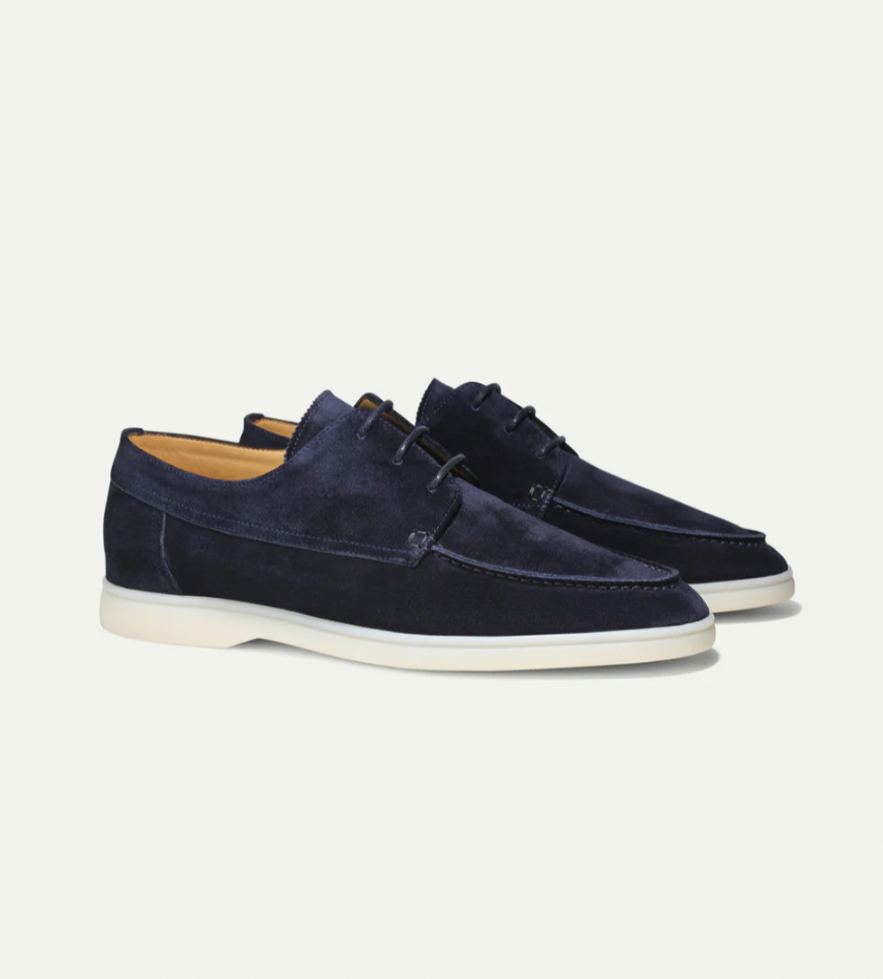 Men's Suede-Effect Moc-Toe Derby Shoes
