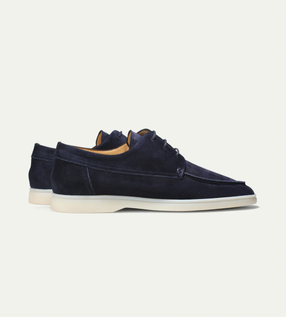 Men's Suede-Effect Moc-Toe Derby Shoes