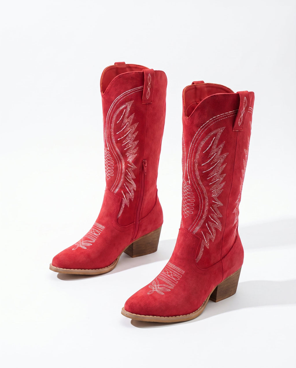 Bottes western brodées montantes jusqu’au genou pour femme