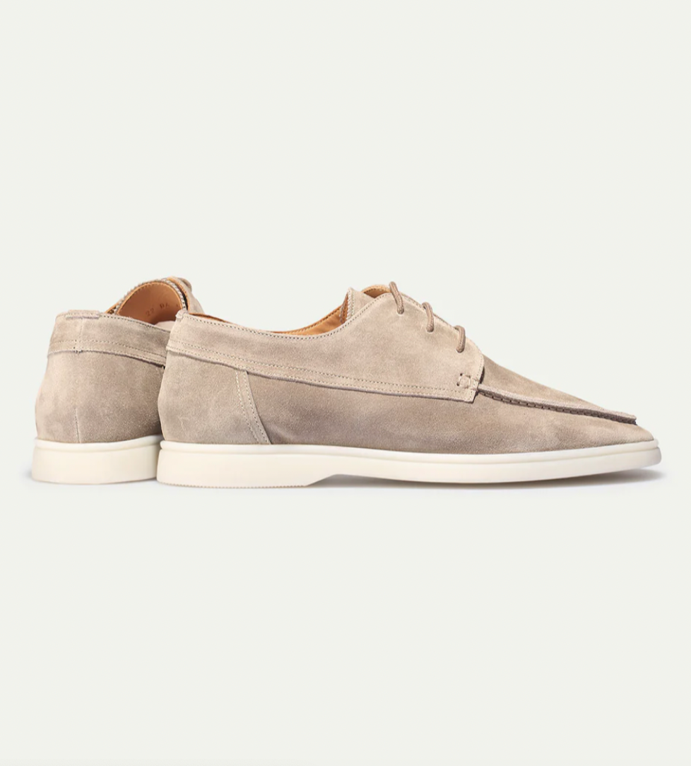 Men's Suede-Effect Moc-Toe Derby Shoes