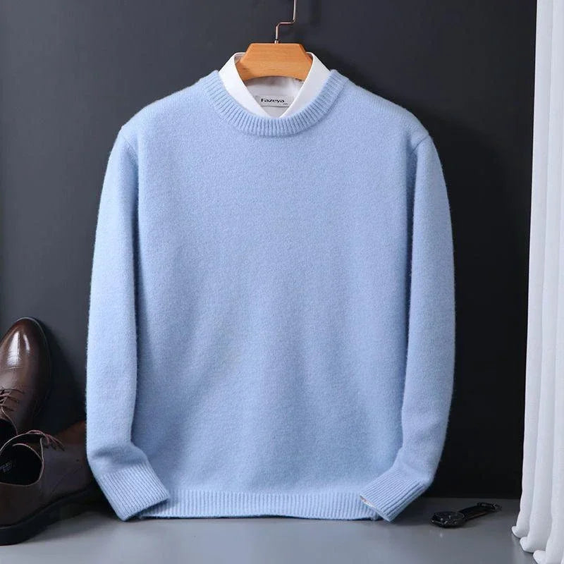 Men's Fine Knit Crewneck Pullover Sweater