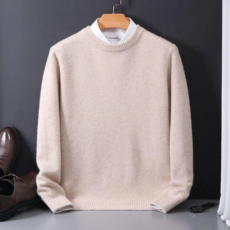 Men's Fine Knit Crewneck Pullover Sweater