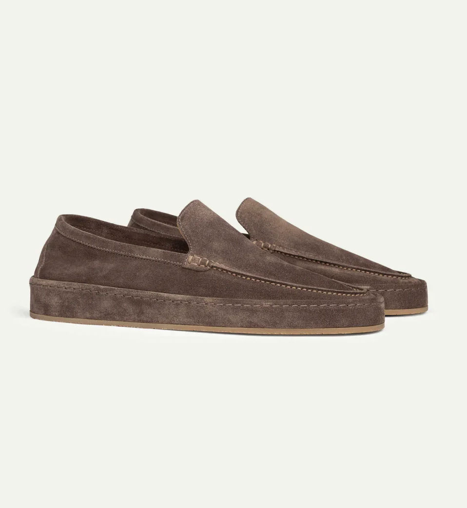 Men's Suede-Effect Slip-On Loafers