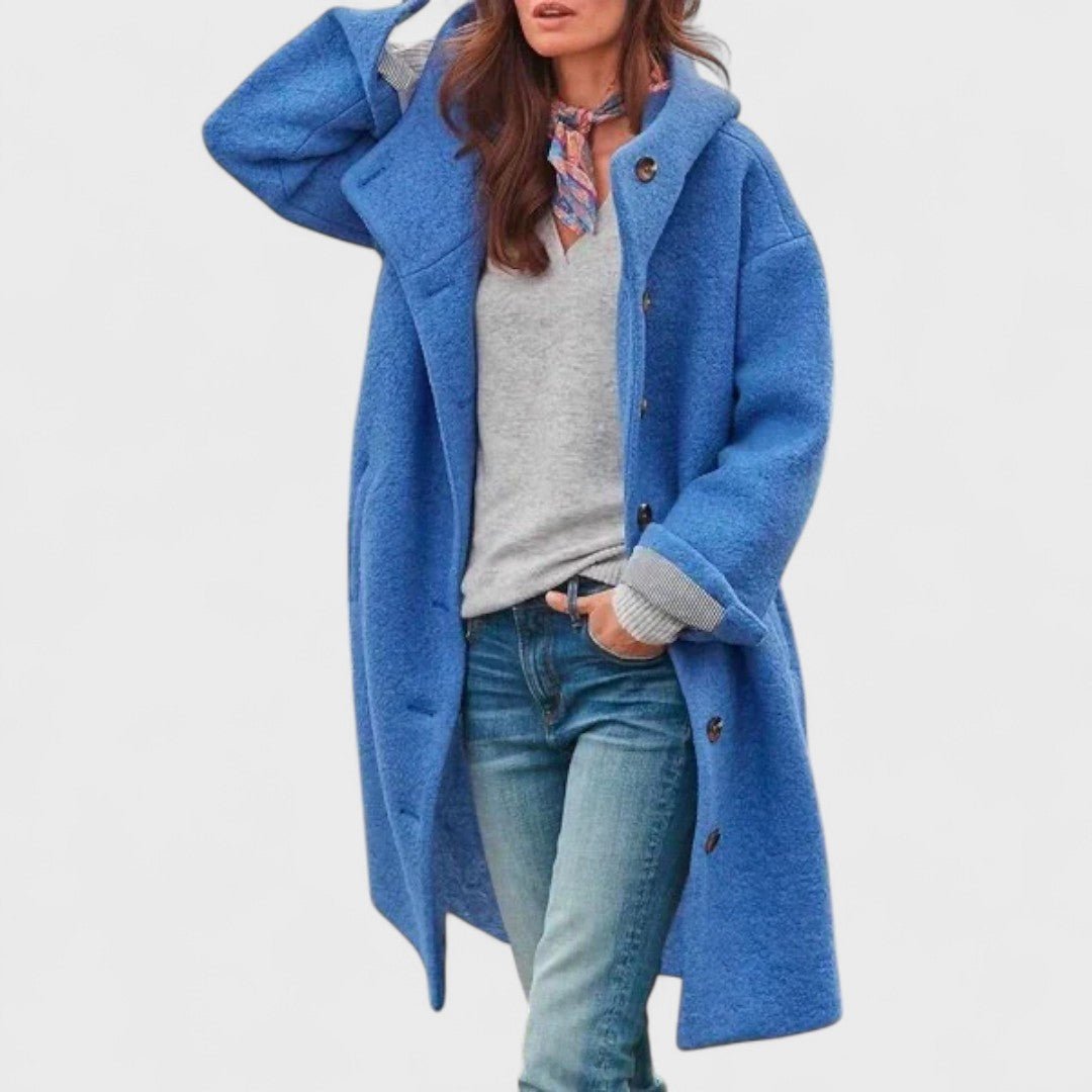 Women's Oversized Textured Wool Longline Coat