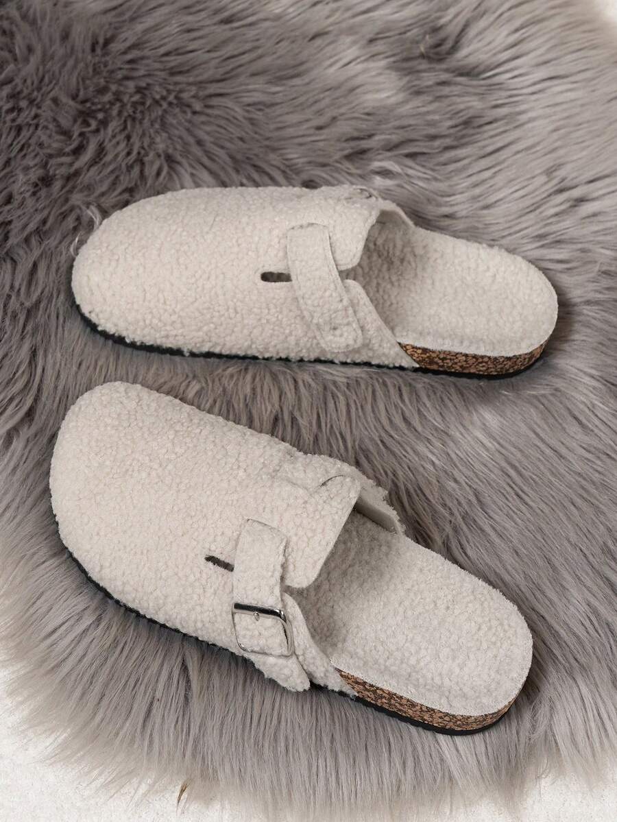Men's Suede-Effect Closed Toe Buckle Sandals