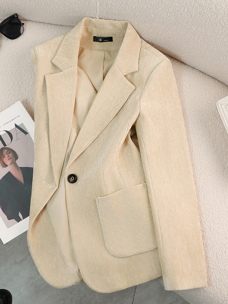 Women's Single-Button Blazer with Patch Pocket