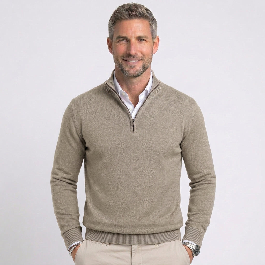 Men’s Quarter Zip Knit Sweater