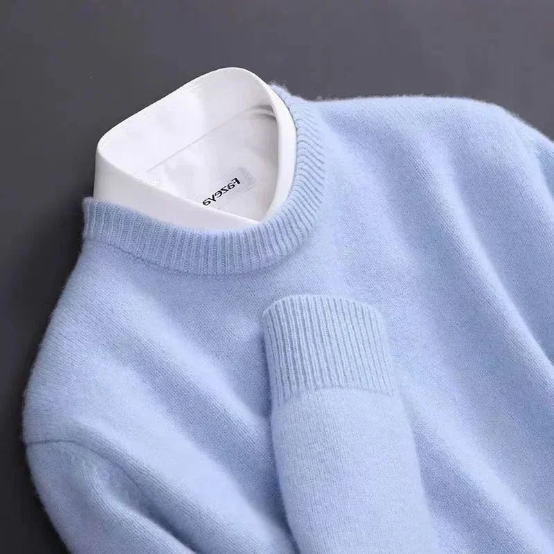 Men's Fine Knit Crewneck Pullover Sweater