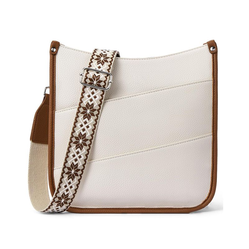 Crossbody Bag with Woven Jacquard Strap