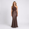 One Shoulder Maxi Dress – Satin Panel Occasion Style