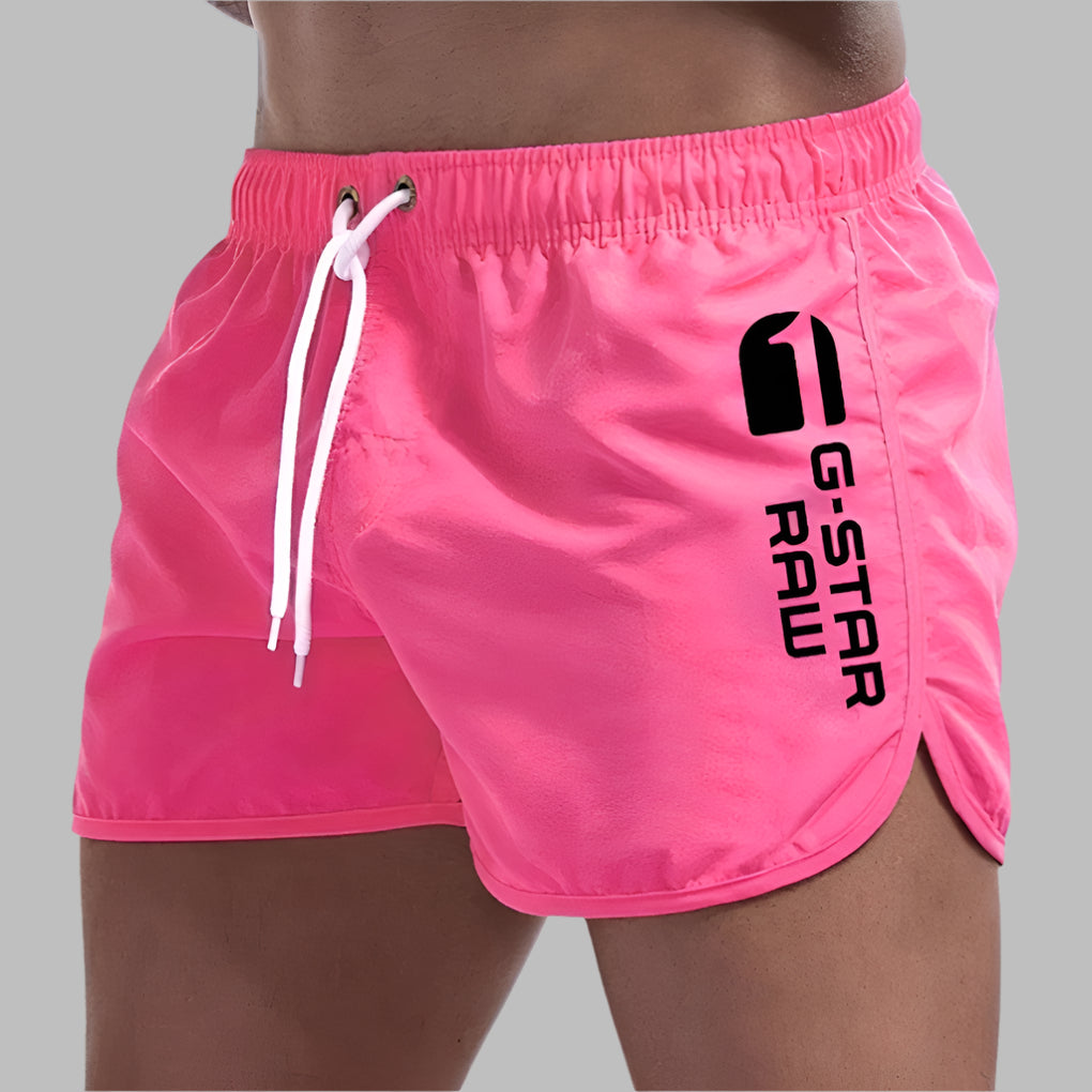 Short de bain à séchage rapide avec cordon de serrage
