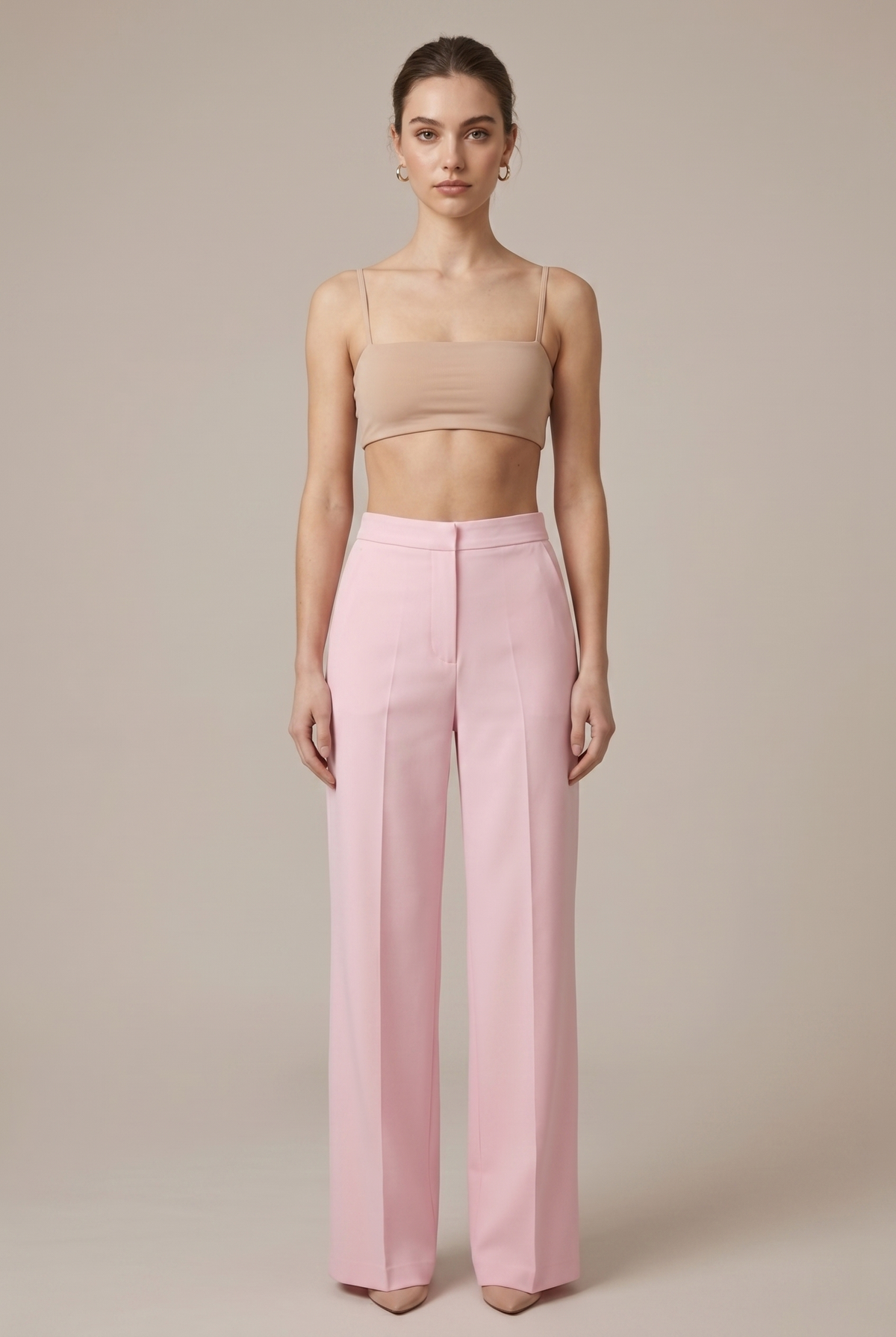 Women's Feather Cuff Tailored Blazer and Trouser Set