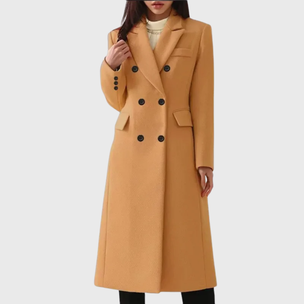 Women's Double-Breasted Tailored Longline Coat