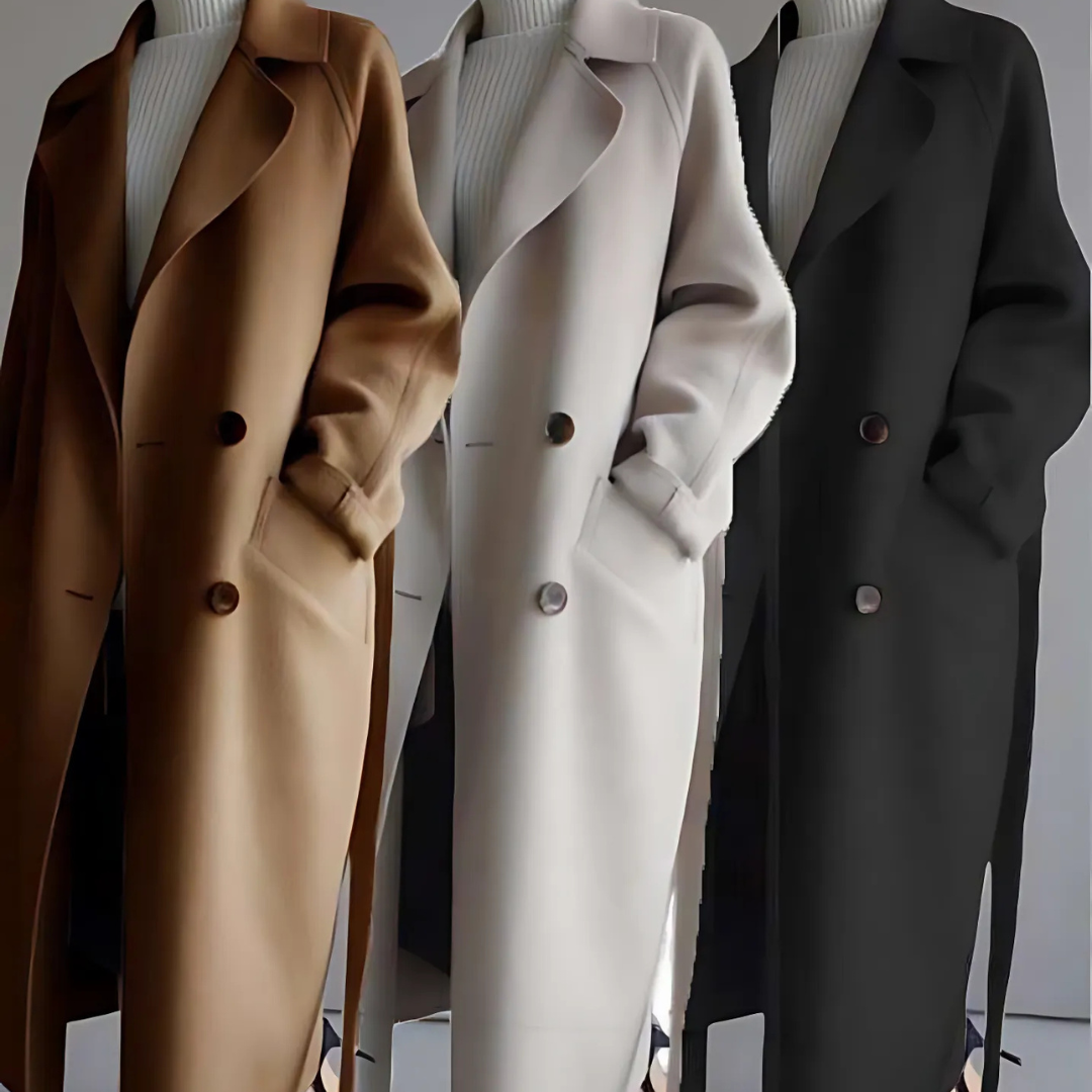 Women's Oversized Longline Double-Breasted Coat