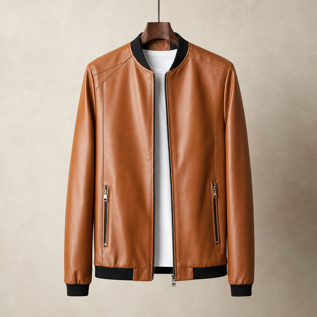 Blouson aviateur zippé pour homme