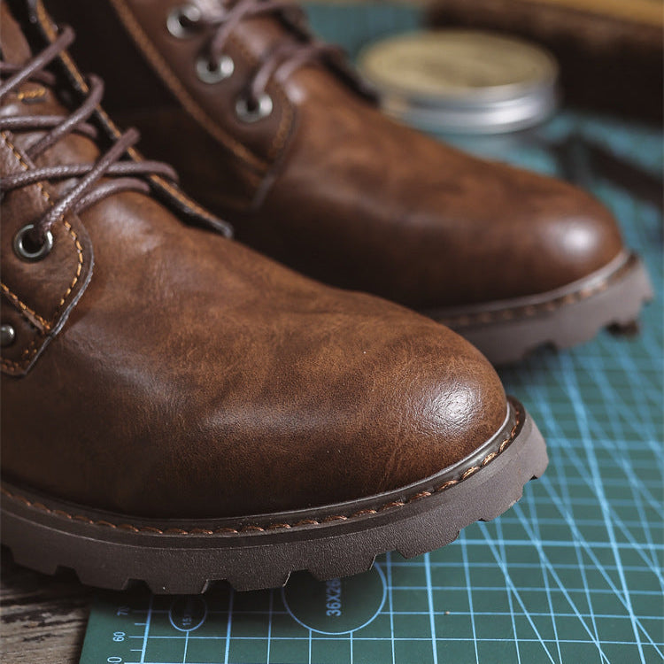 Bottines décontractées bicolores à lacets pour homme