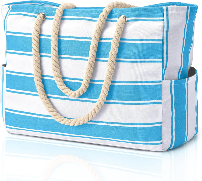 Tote Bag – Striped Rope Handle Everyday Style