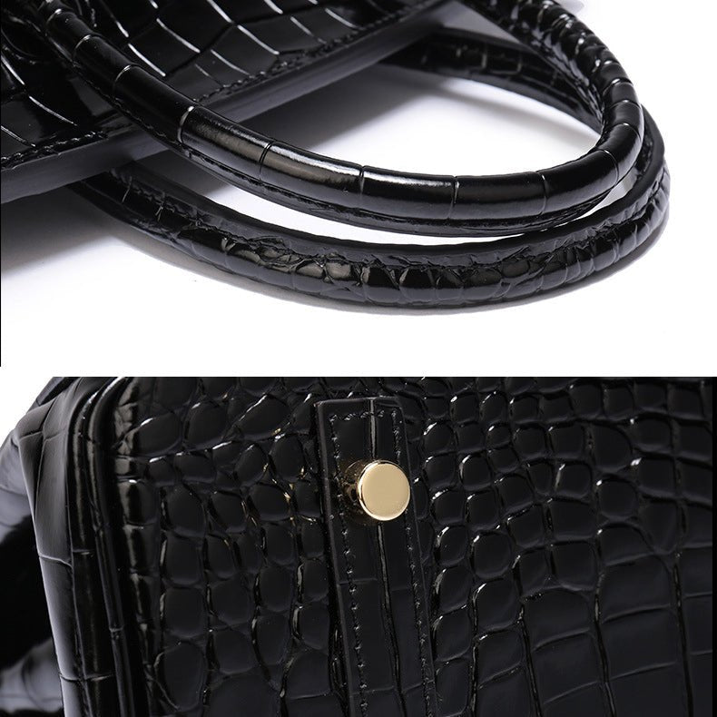 Structured Turn-Lock Tote Bag with Padlock Detail