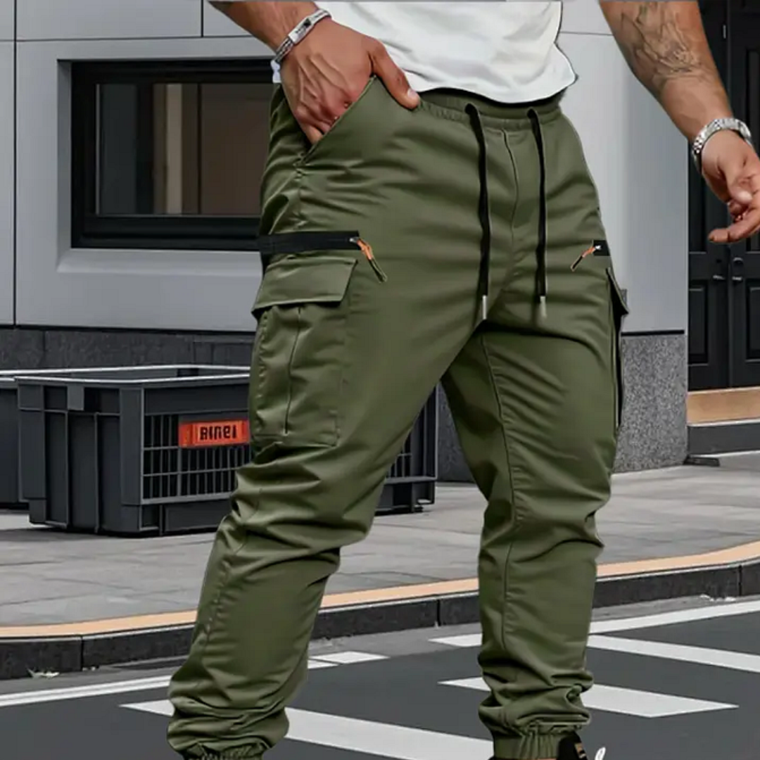 Cargo Jogger Trousers with Zip Pocket Detail