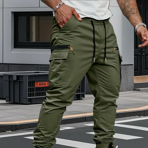 Cargo Jogger Trousers with Zip Pocket Detail