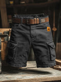 Rugged Cotton Cargo Shorts with Utility Pockets