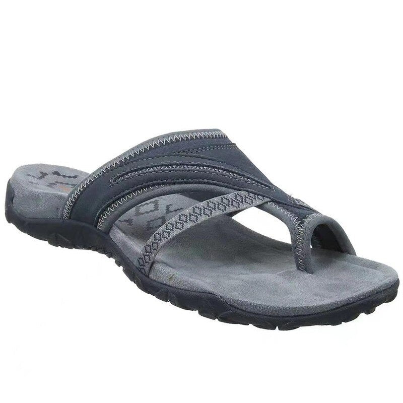 Sandales de confort type tongs à enfiler, avec semelle matelassée