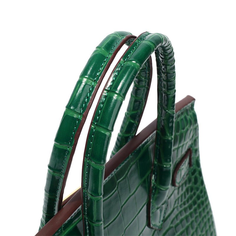 Structured Turn-Lock Tote Bag with Padlock Detail