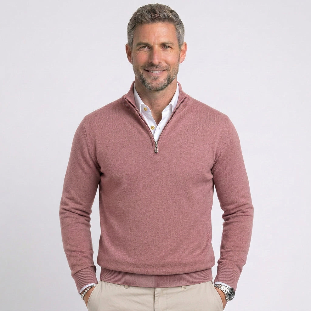 Men’s Quarter Zip Knit Sweater