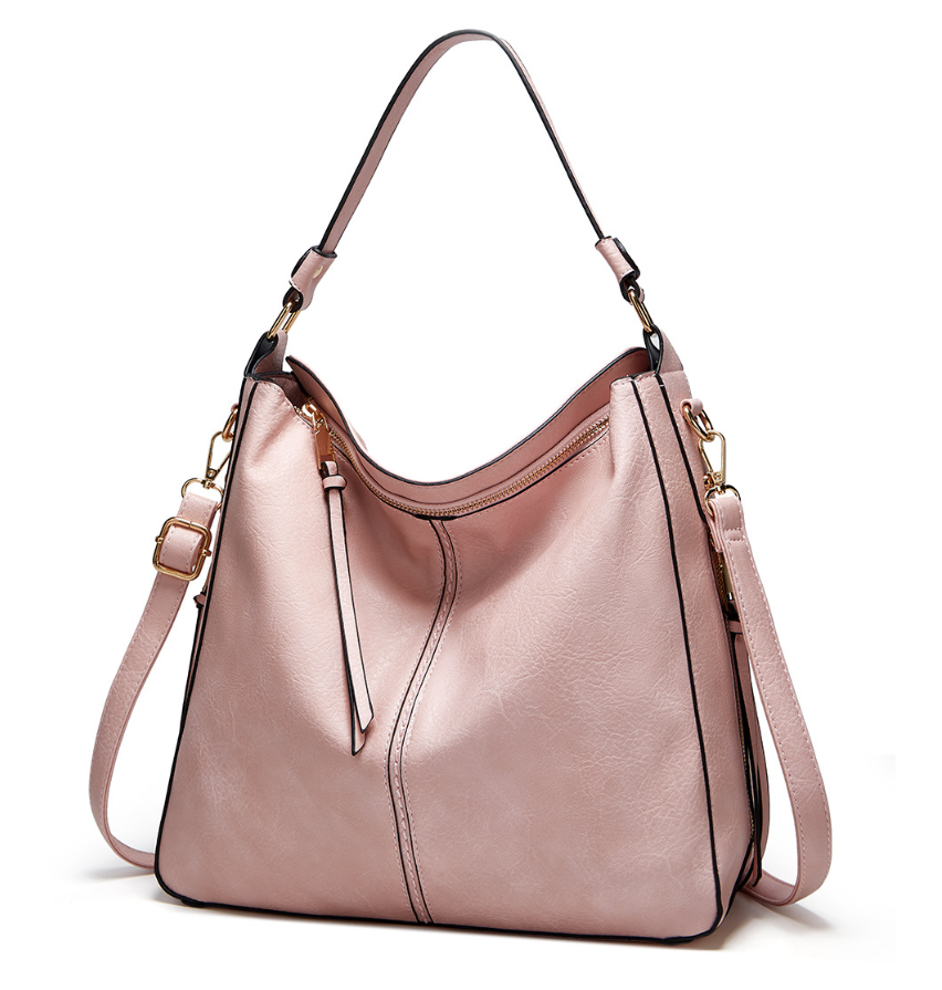 Women's Hobo Bag with Detachable Pouch and Strap