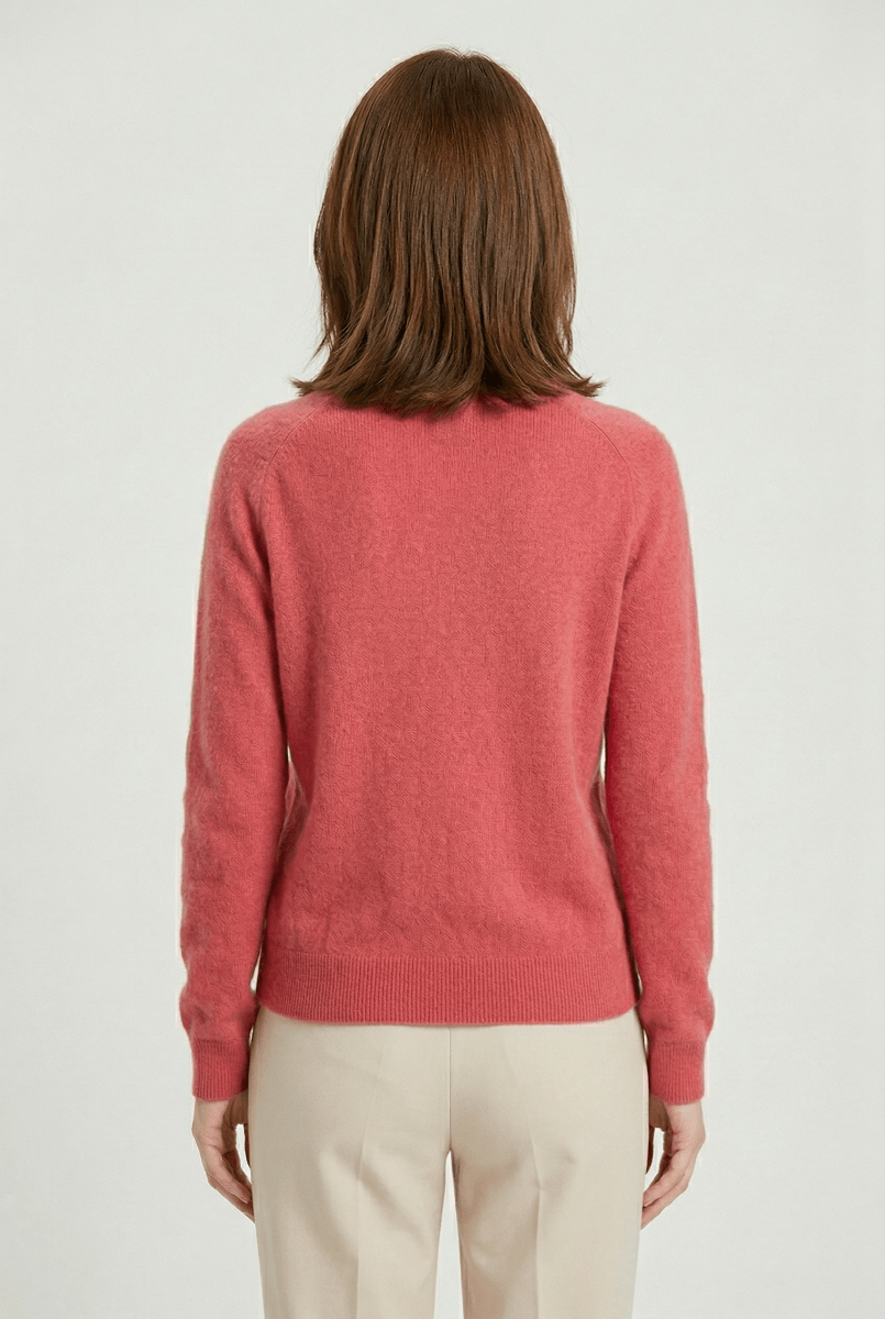 Women's Round Neck Button-Up Knit Cardigan
