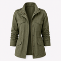 Women's Utility Jacket with Cinched Waist and Pockets