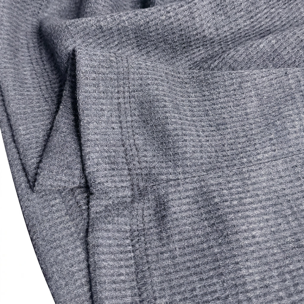 Men’s Textured Long Sleeve Polo Shirt
