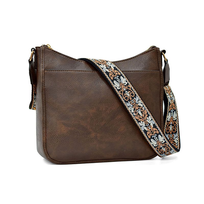 Sac bandoulière avec bandoulière en jacquard tissé