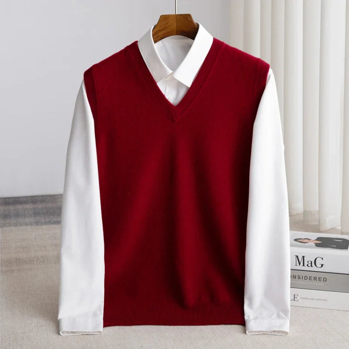 Men's Knitted V-Neck Sweater Vest