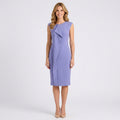 Sleeveless Midi Dress – Draped V-Neck Occasion Style