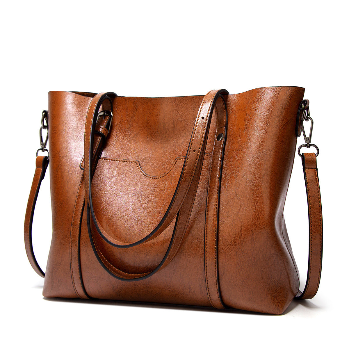Vintage Wax Finish Oversized Tote Bag