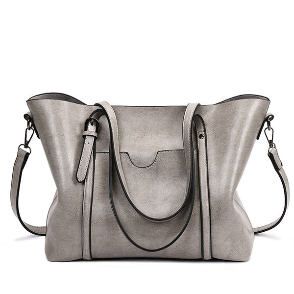 Vintage Wax Finish Oversized Tote Bag