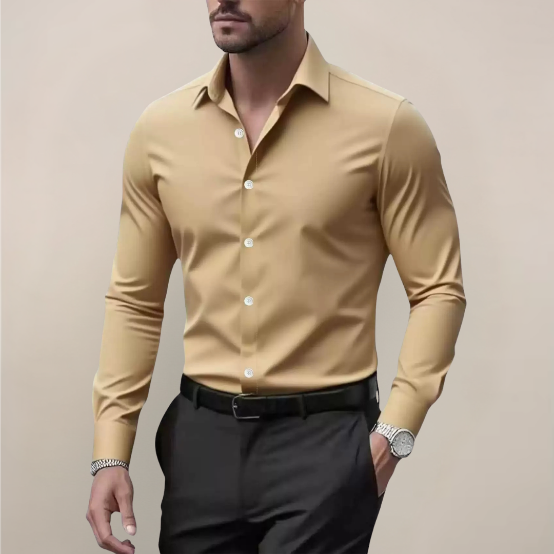 Men's Slim Fit Long Sleeve Dress Shirt