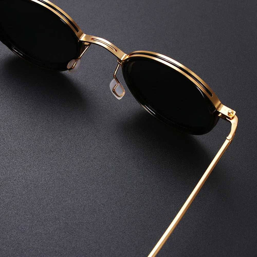 Women's Round Vintage Metal Frame Sunglasses