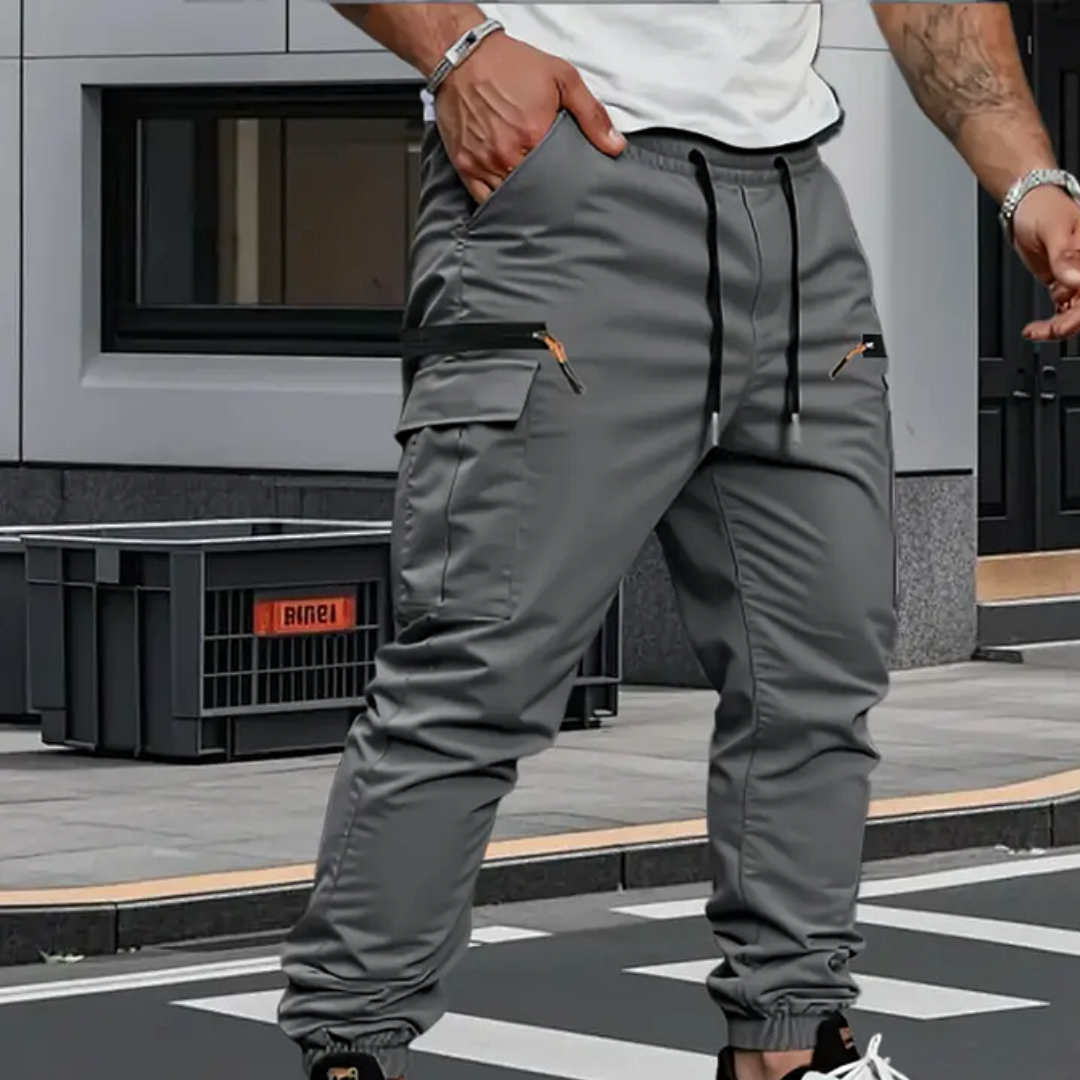 Pantalon cargo jogger avec détails de poches zippées