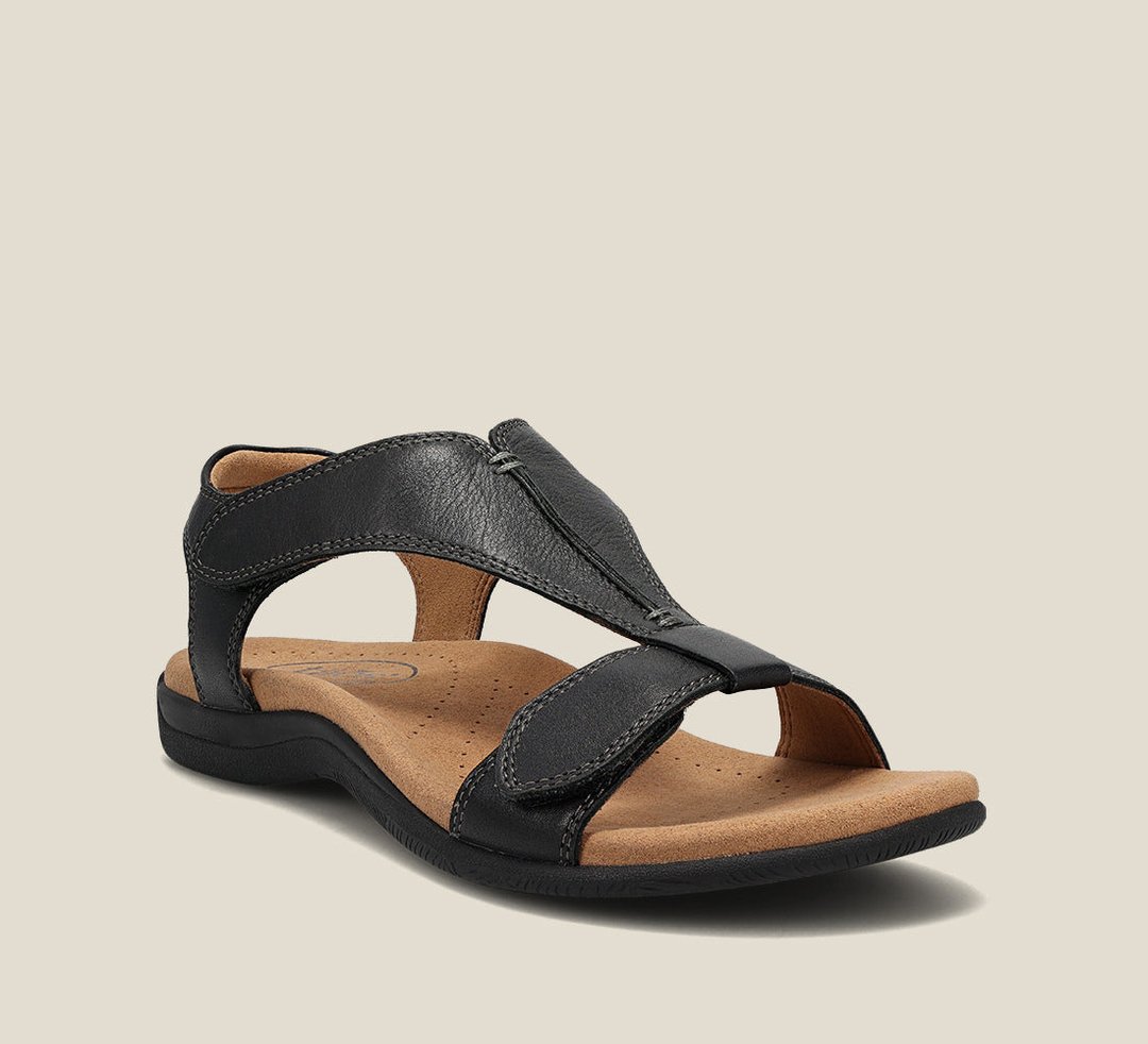 Comfort Cushioned Strap Sandals with Velcro Closure