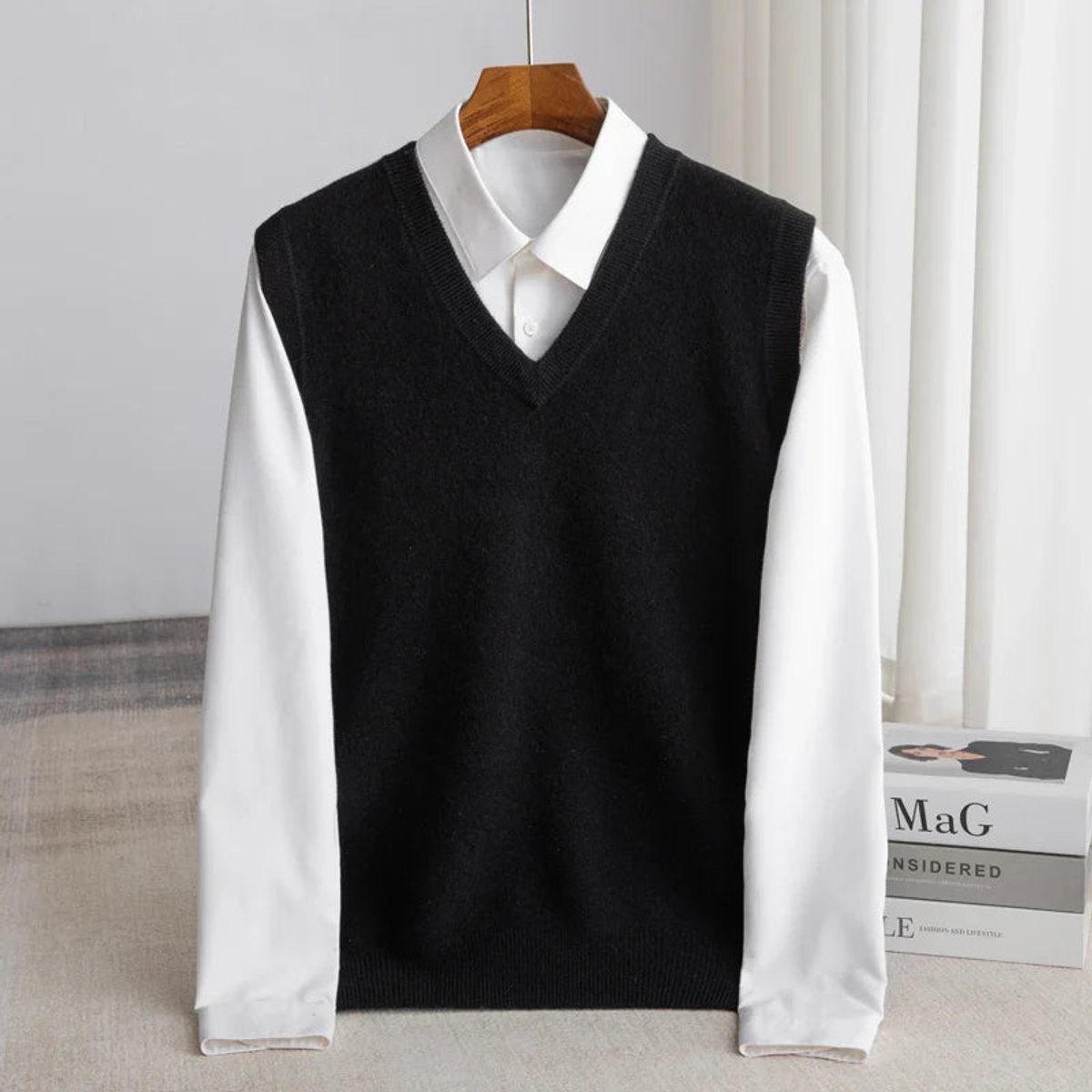 Men's Knitted V-Neck Sweater Vest
